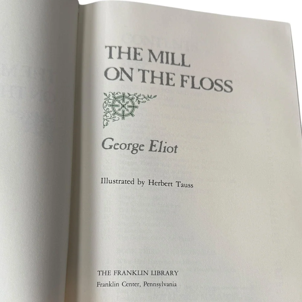 VTG George Eliot The Mill on‎ the Floss Franklin Library 1981 Green Leather Book